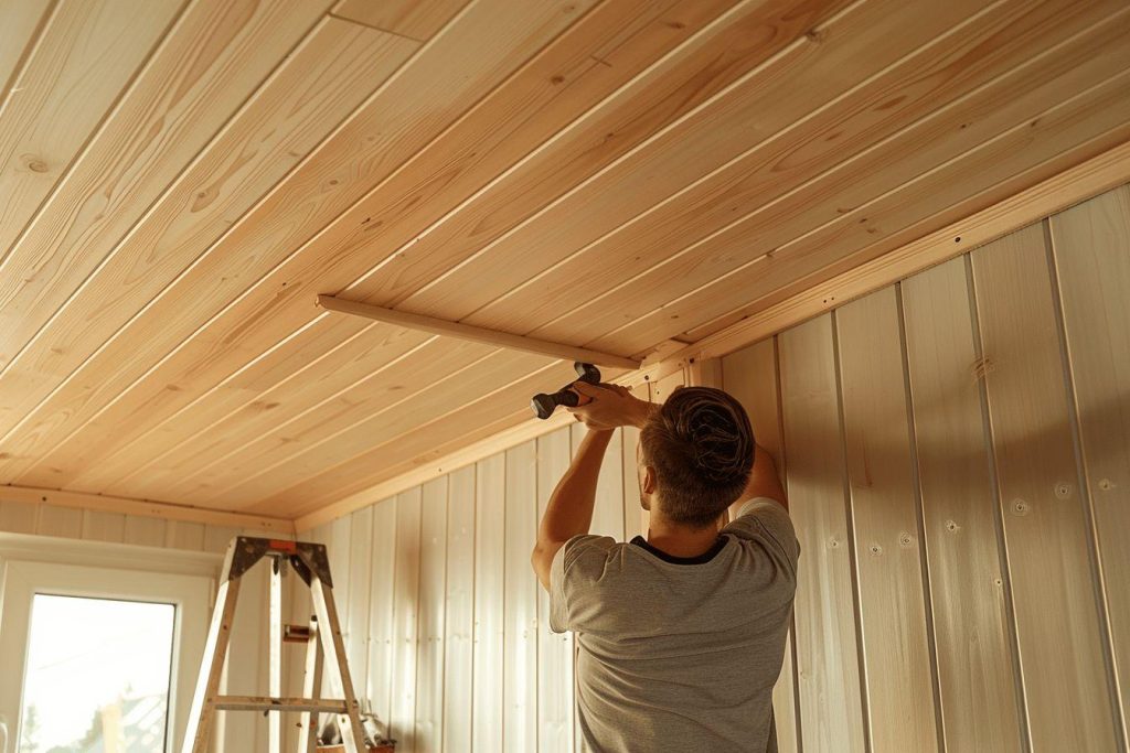 Comment poser du lambris au plafond ?