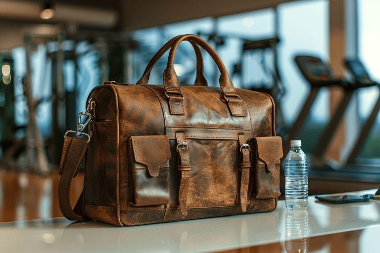 Sac de sport cuir, du bureau à la salle avec élégance